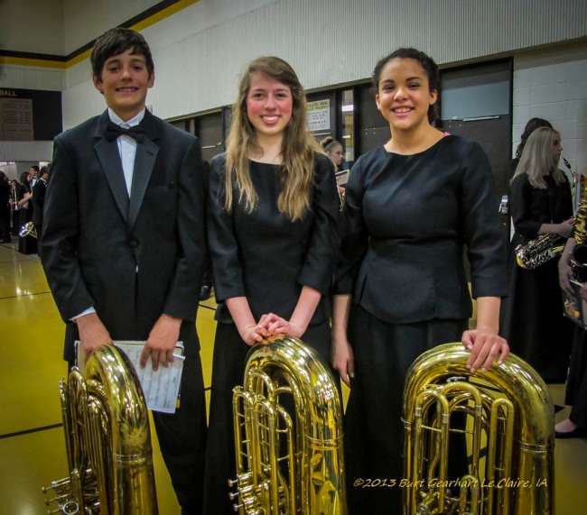 Tuba section of Bennetts Concert Band Group